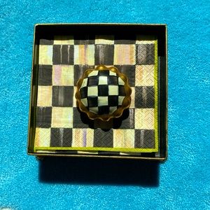 Mackenzie Childs Cocktail Napkin Holder Set